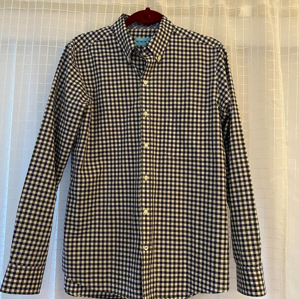 J. McLaughlin Men's Long Sleeve Modern Fit Dress Shirt